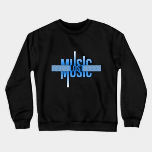 Ice Blue Lost in Music design Crewneck Sweatshirt